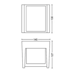 Philips Hue Fixed Matt Picture Frame Mains-powered LED Outdoor Lantern Wall Light 1150lm (Dia)14cm 12 Philips Hue Fixed Matt Picture Frame Mains-powered LED Outdoor Lantern Wall Light 1150lm (Dia)14cm -Professional Electrical Lighting Store philips hue fixed matt picture frame mains powered led outdoor lantern wall light 1150lm dia 14cm8718696170625 01t bq