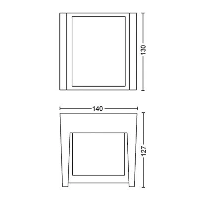 Philips Hue Fixed Matt Picture Frame Mains-powered LED Outdoor Lantern Wall Light 1150lm (Dia)14cm 7 Philips Hue Fixed Matt Picture Frame Mains-powered LED Outdoor Lantern Wall Light 1150lm (Dia)14cm - Image 5