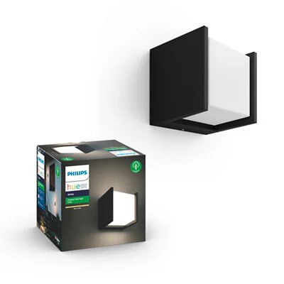 Philips Hue Fixed Matt Picture Frame Mains-powered LED Outdoor Lantern Wall Light 1150lm (Dia)14cm 3 Philips Hue Fixed Matt Picture Frame Mains-powered LED Outdoor Lantern Wall Light 1150lm (Dia)14cm