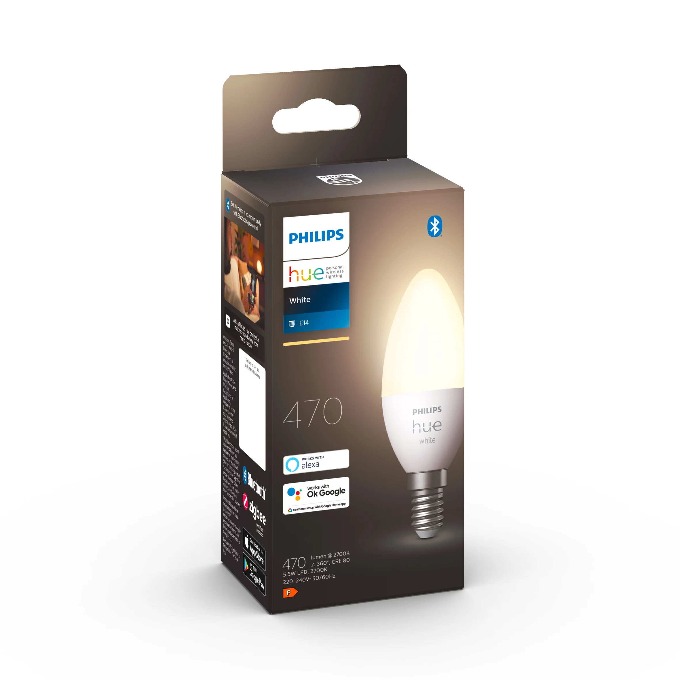 Philips Hue SES LED Cool White & Warm White Candle Bluetooth Smart Light Bulb 4 Philips Hue SES LED Cool White & Warm White Candle Bluetooth Smart Light Bulb - Image 2