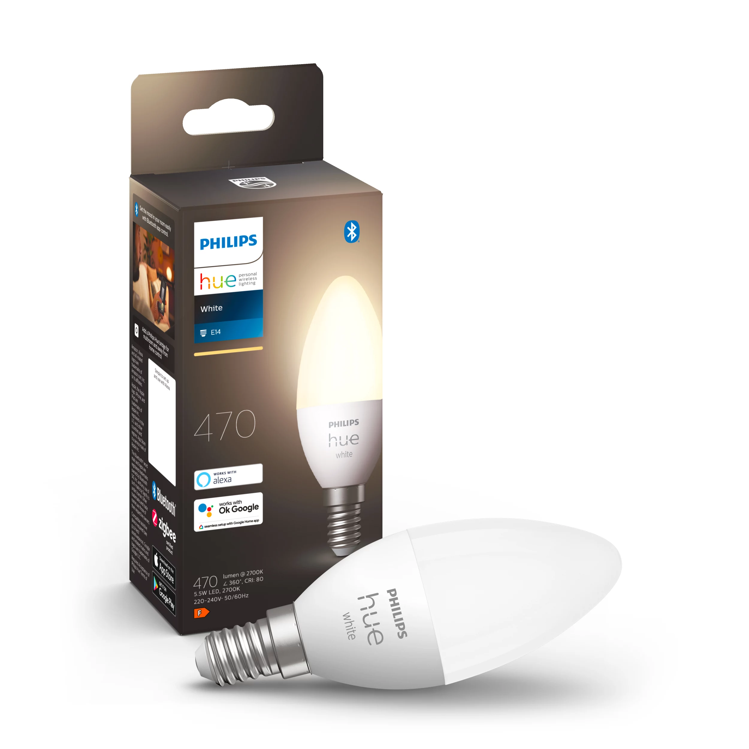 Philips Hue SES LED Cool White & Warm White Candle Bluetooth Smart Light Bulb 5 Philips Hue SES LED Cool White & Warm White Candle Bluetooth Smart Light Bulb - Image 3