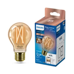 Philips WiZ E27 50W LED Cool White & Warm White A60 Filament Smart Light Bulb