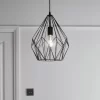 Phobeto Matt Black Pendant Ceiling Light, (Dia)310mm 2 Phobeto Matt Black Pendant Ceiling Light, (Dia)310mm -Professional Electrical Lighting Store phobeto matt black pendant ceiling light dia 310mm5036581095314 01i