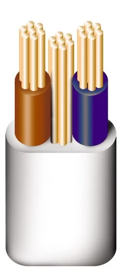 Prysmian 6242YH 10mm² Grey Twin & Earth Cable, 10m