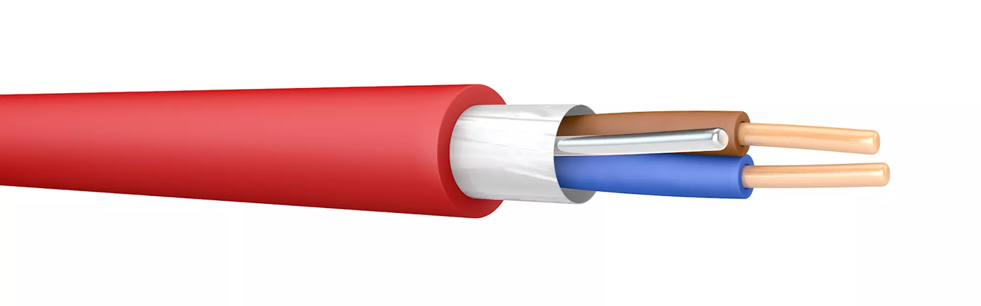 Prysmian FP200 Red 2 Core Fire Cable, 1.5mm² X 50m 3 Prysmian FP200 Red 2 Core Fire Cable, 1.5mm² X 50m