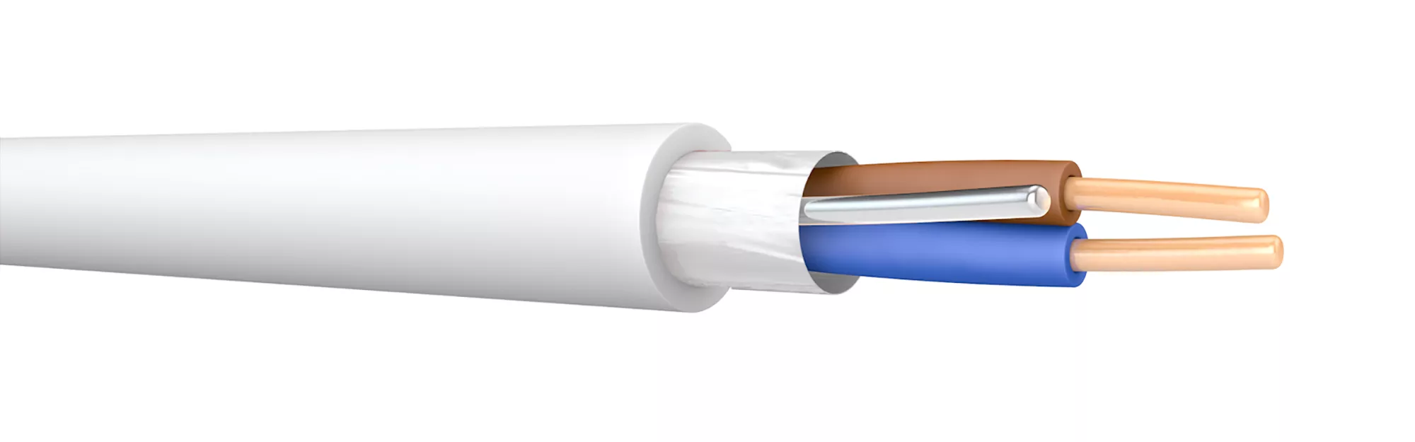 Prysmian FP200 White 2 Core Fire Cable, 1.5mm² X 50m 3 Prysmian FP200 White 2 Core Fire Cable, 1.5mm² X 50m