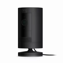 Ring Stick Up Wired Indoor & Outdoor Tilt Adjustable Smart Camera In Black