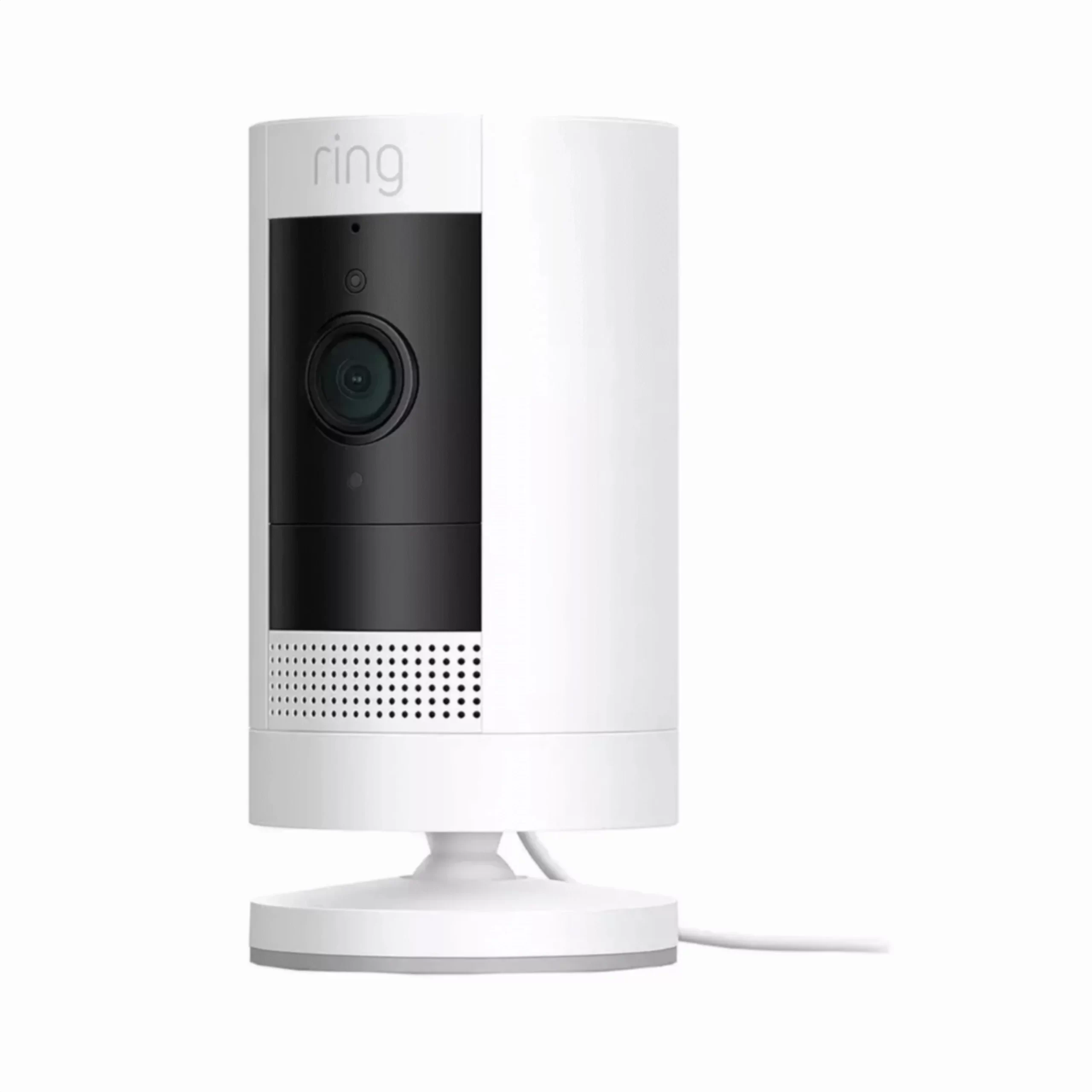 Ring Stick Up Wired Indoor & Outdoor Tilt Adjustable Smart Camera In White 3 Ring Stick Up Wired Indoor & Outdoor Tilt Adjustable Smart Camera In White