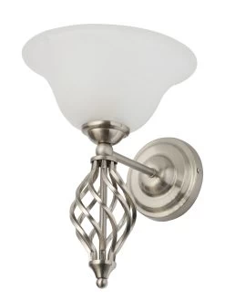 Rolli Satin Nickel Effect Wall Light