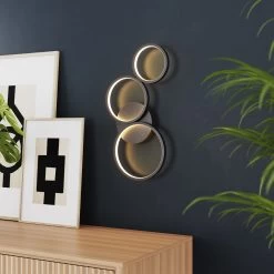 Samana Matt Black Wired Wall Light