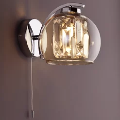 Silas Chrome Effect Wall Light