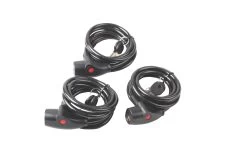 Smith & Locke Black Steel Cable Lock (L)1.8m, Pack Of 3