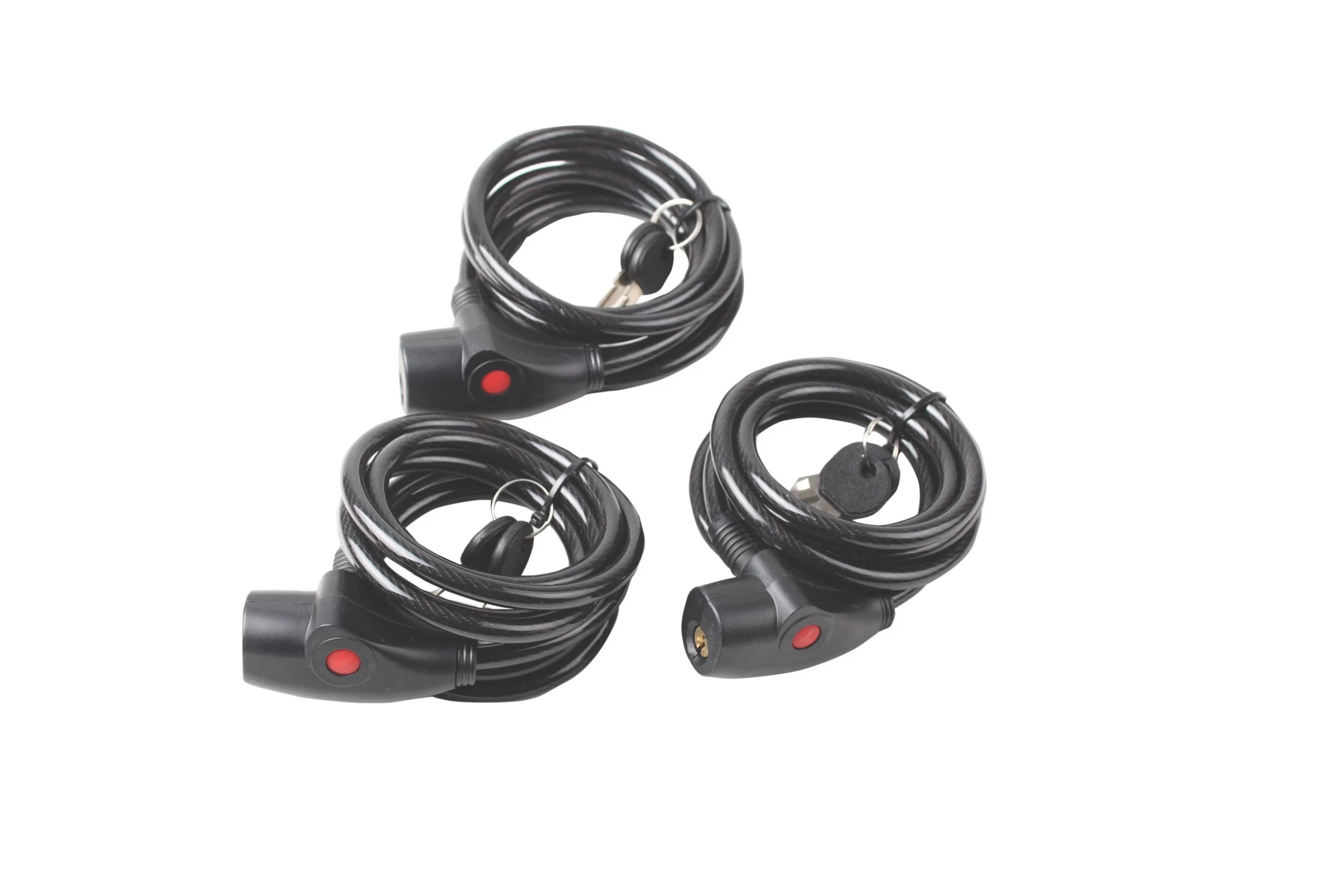 Smith & Locke Black Steel Cable Lock (L)1.8m, Pack Of 3 3 Smith & Locke Black Steel Cable Lock (L)1.8m, Pack Of 3