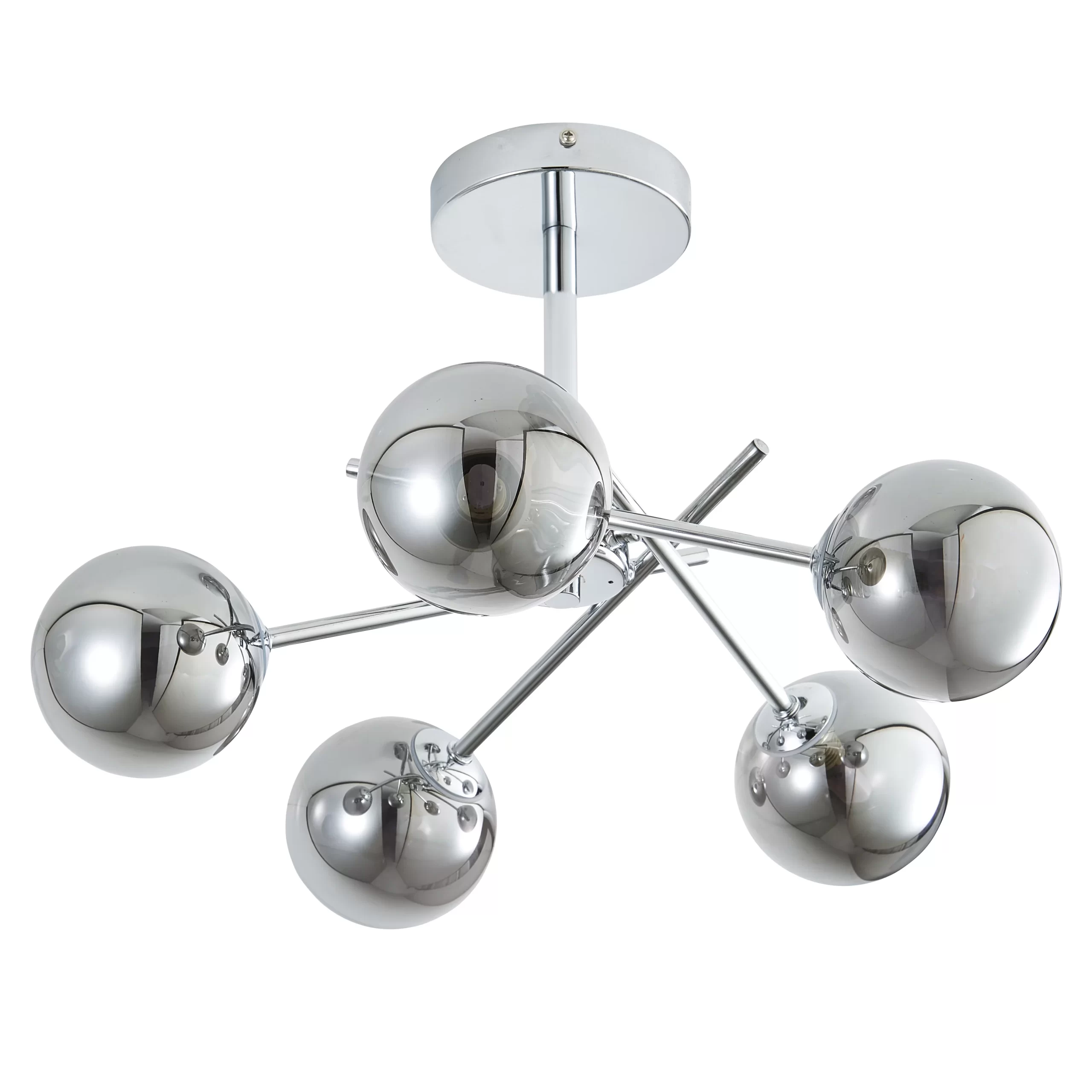 Spa Avalon Steel Chrome Effect 5 Lamp LED Bathroom Ceiling Light 4 Spa Avalon Steel Chrome Effect 5 Lamp LED Bathroom Ceiling Light - Image 2