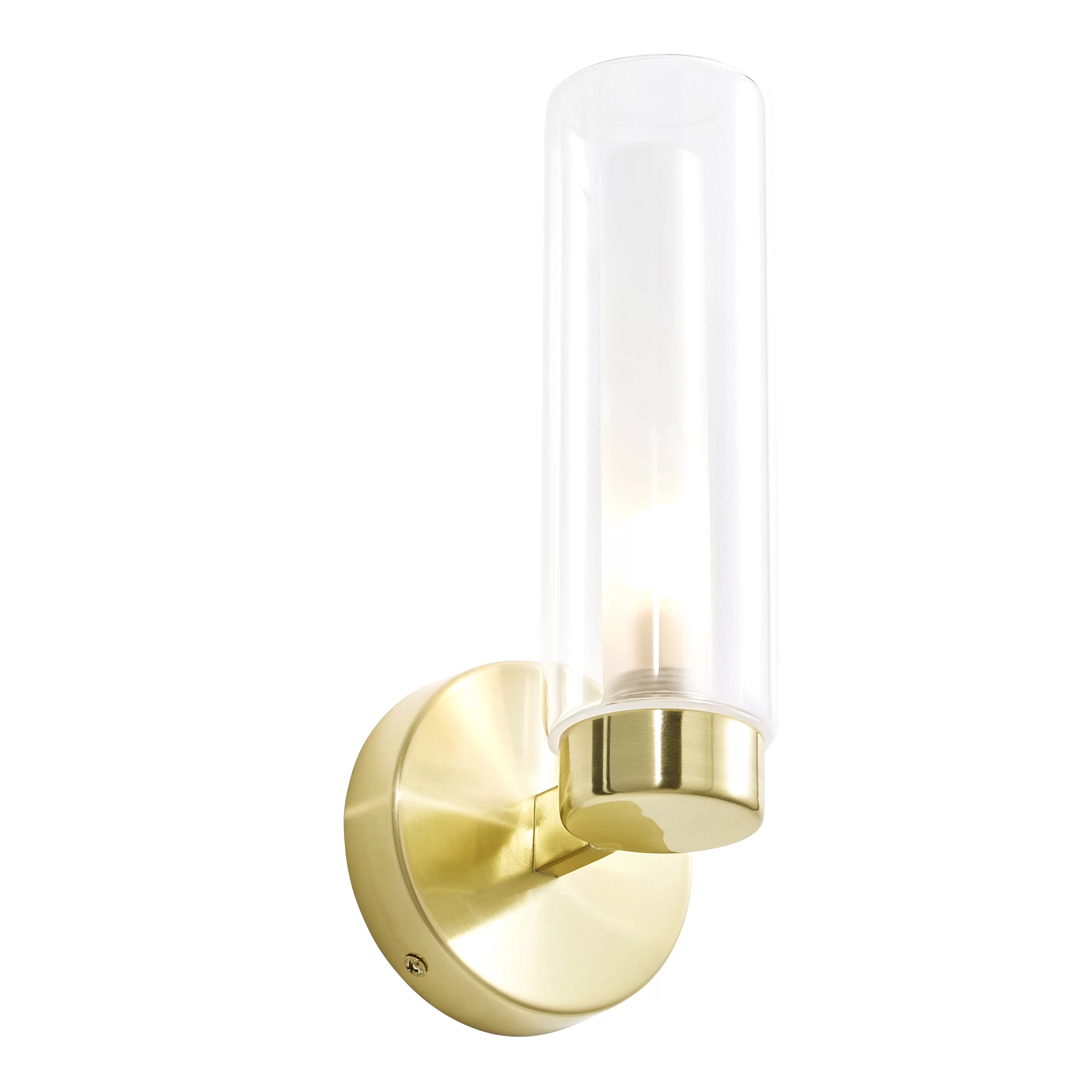 Spa Holts Satin Brass Wired Wall Light 3 Spa Holts Satin Brass Wired Wall Light
