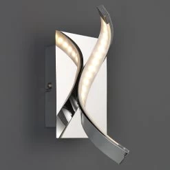 Spiral Chrome Effect Wall Light