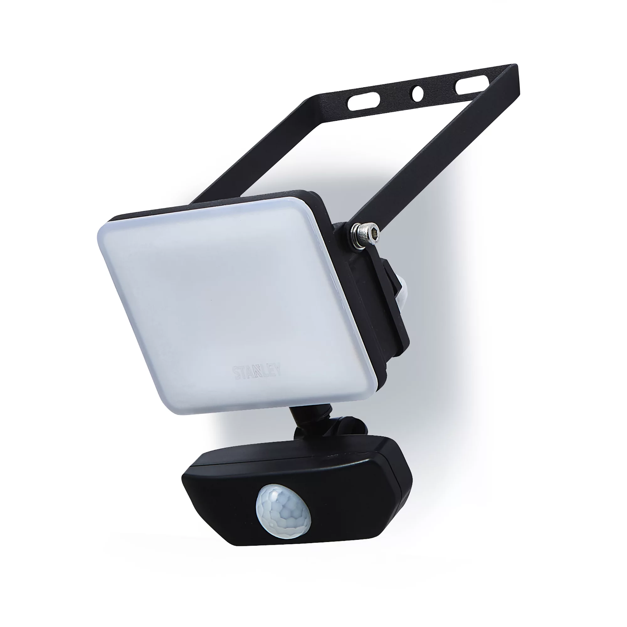 Stanley Black / Frosted Opal Mains-powered Cool Daylight LED PIR Slimline Floodlight 900lm 6 Stanley Black / Frosted Opal Mains-powered Cool Daylight LED PIR Slimline Floodlight 900lm - Image 4
