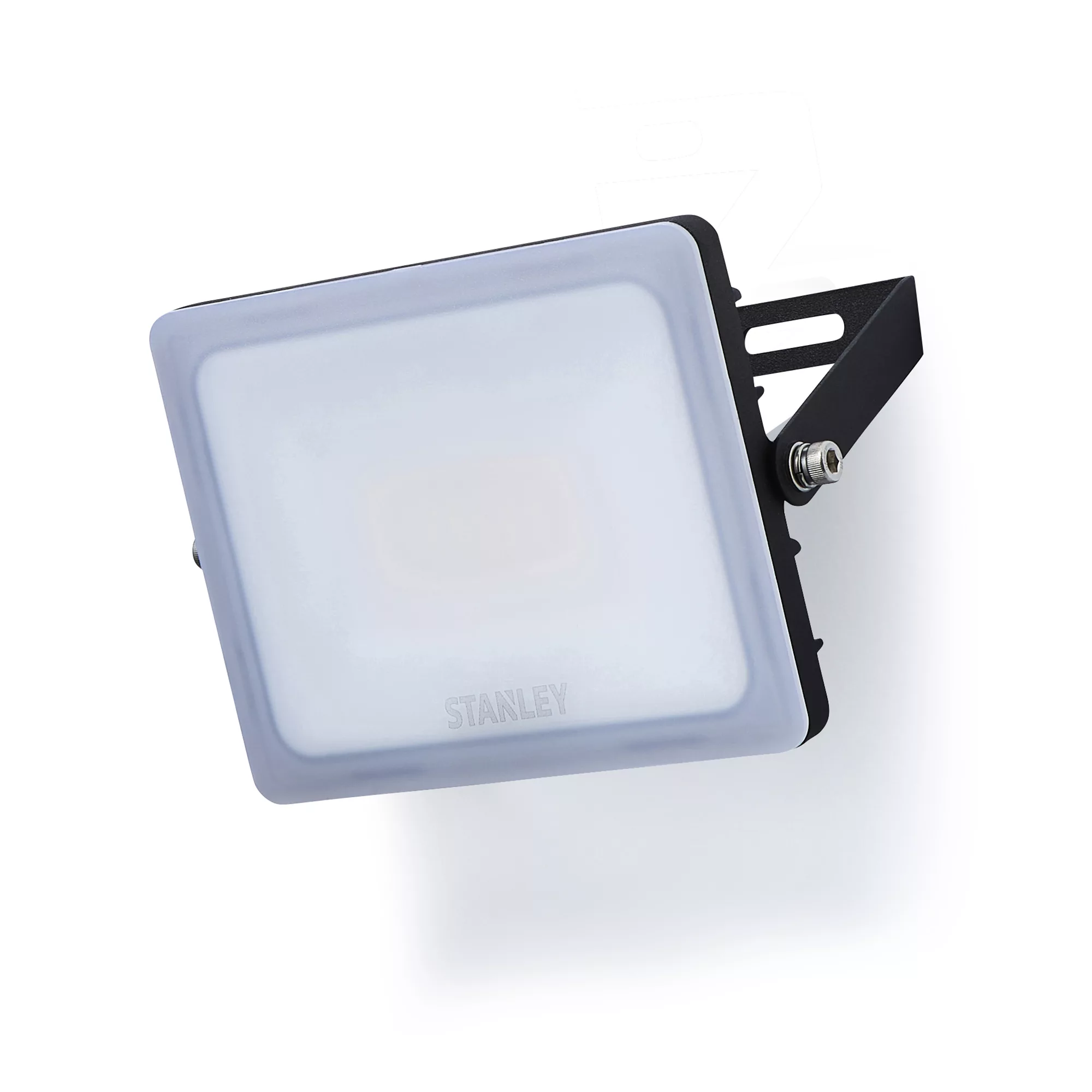 Stanley Black / Frosted Opal Mains-powered Cool Daylight LED Without Sensor Slimline Floodlight 1800lm 4 Stanley Black / Frosted Opal Mains-powered Cool Daylight LED Without Sensor Slimline Floodlight 1800lm - Image 2