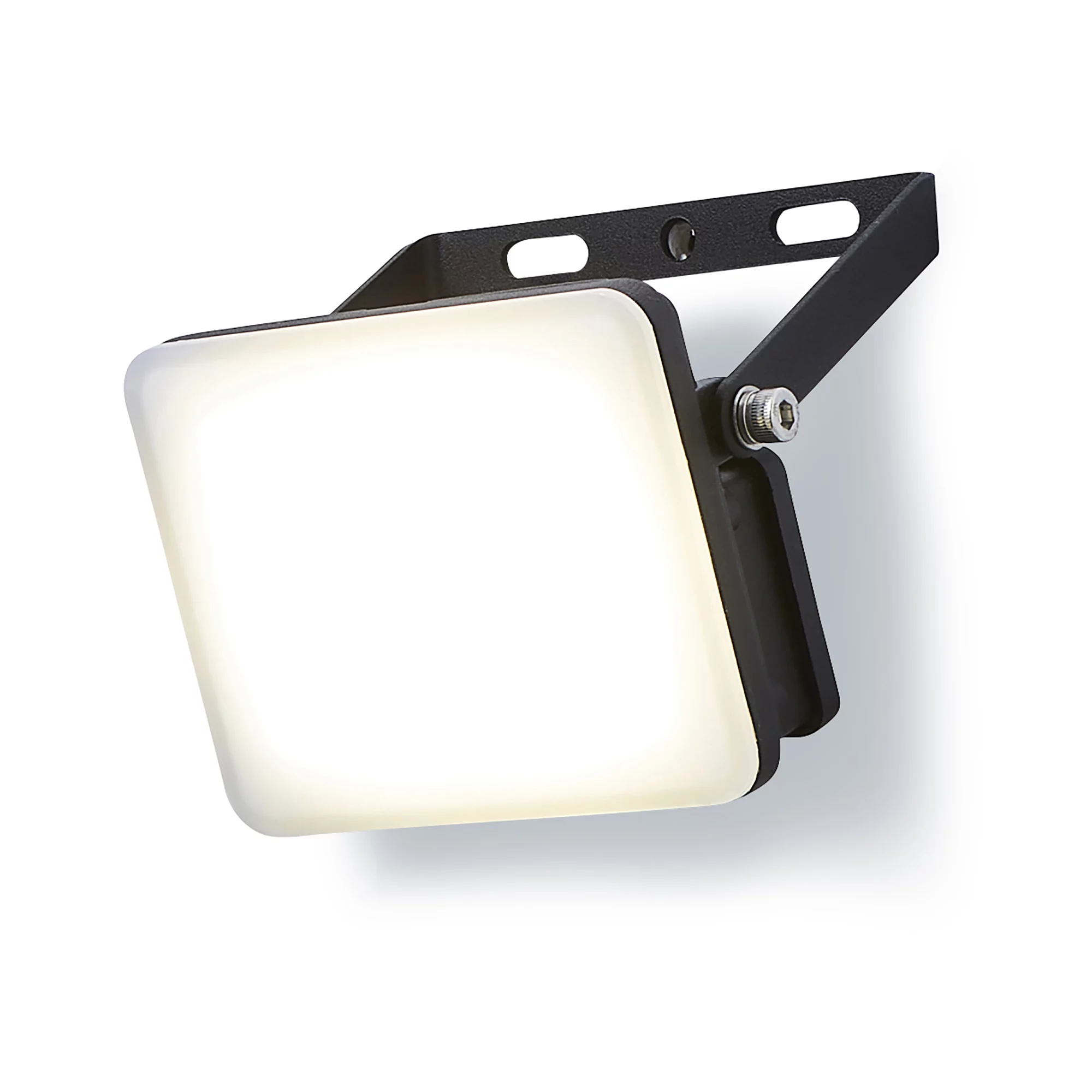Stanley Black / Frosted Opal Mains-powered Cool Daylight LED Without Sensor Slimline Floodlight 900lm 3 Stanley Black / Frosted Opal Mains-powered Cool Daylight LED Without Sensor Slimline Floodlight 900lm