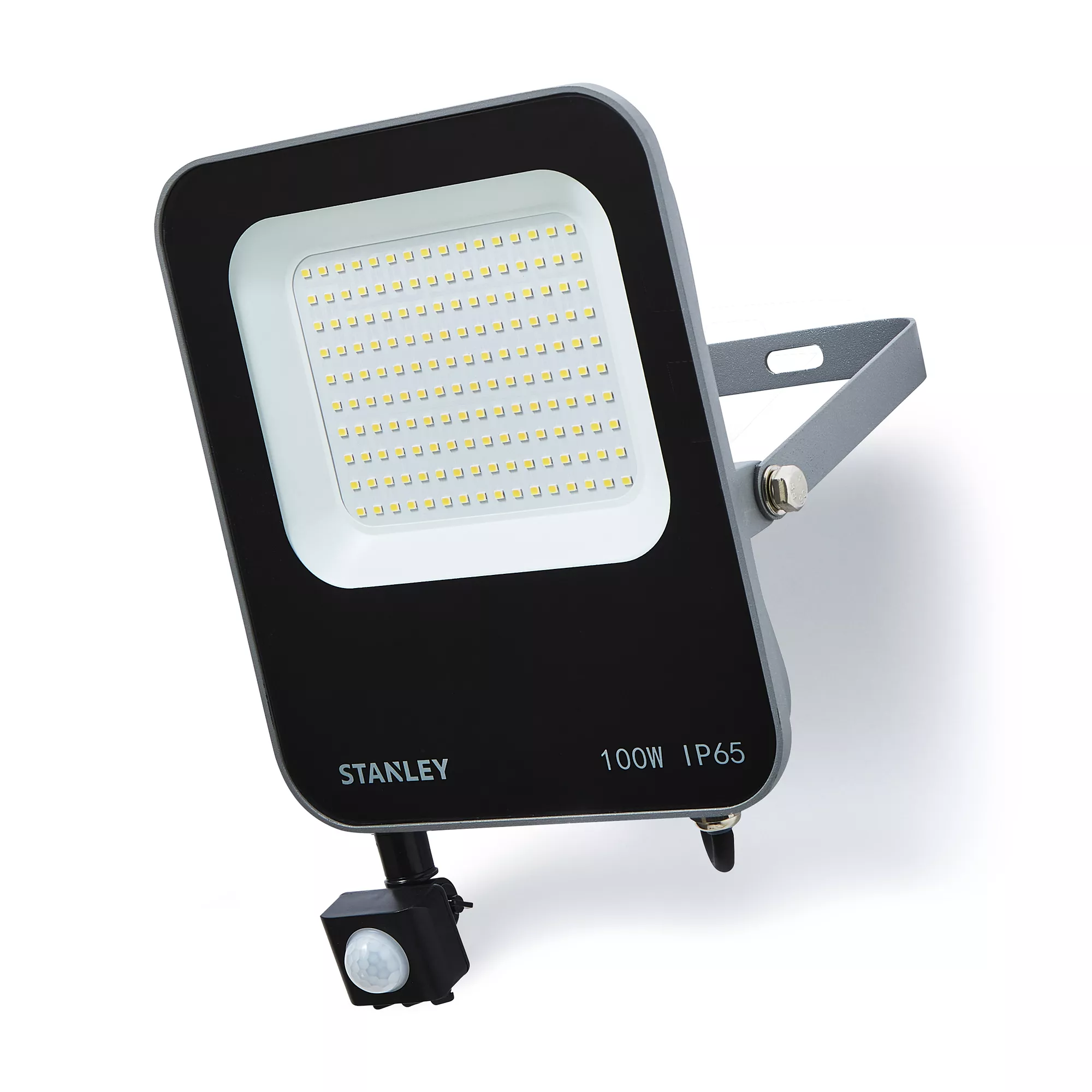 Stanley IK10 Black Mains-powered Cool Daylight LED PIR Slimline Floodlight 11000lm 5 Stanley IK10 Black Mains-powered Cool Daylight LED PIR Slimline Floodlight 11000lm - Image 3