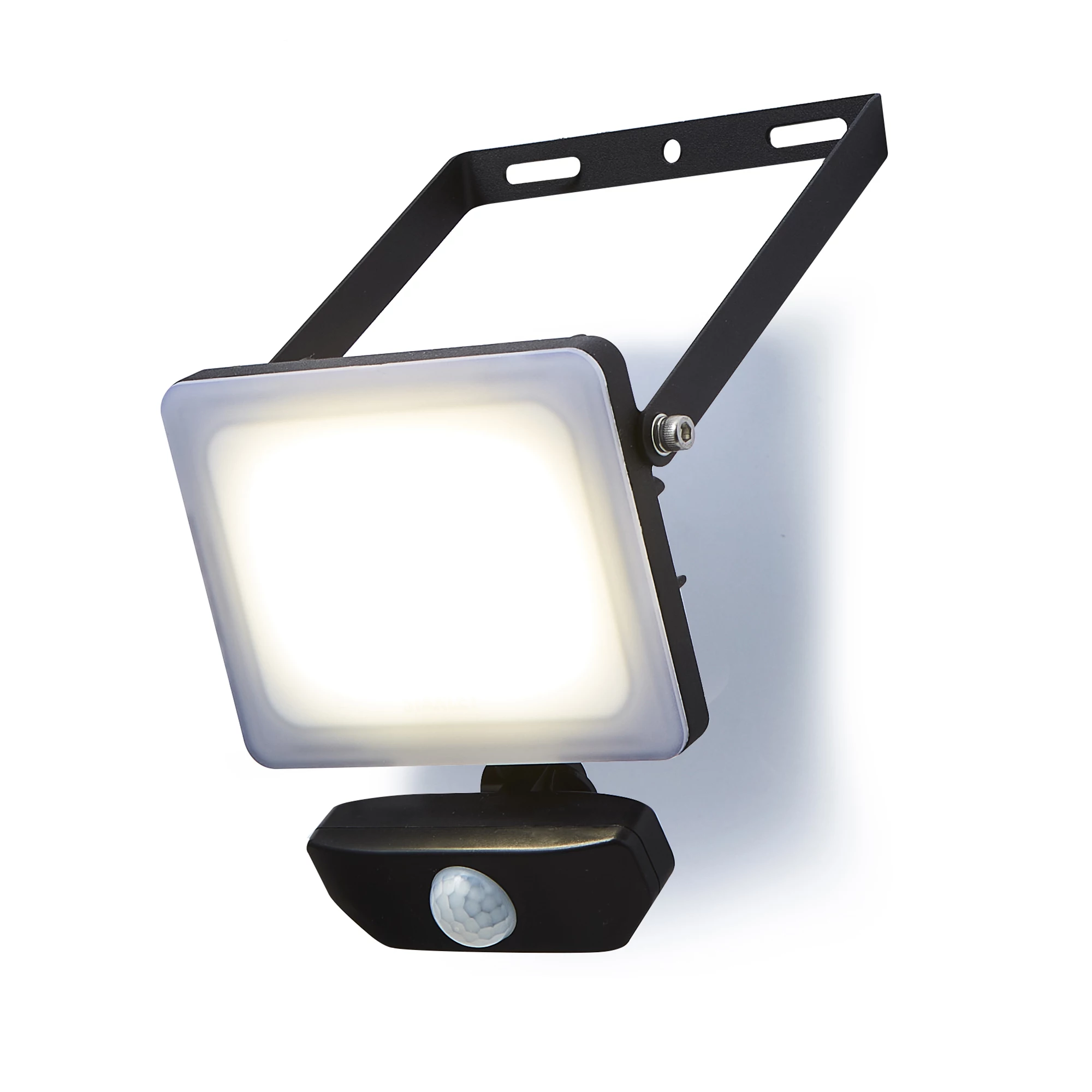 Stanley IK10 Black Mains-powered Cool Daylight LED PIR Slimline Floodlight 3300lm 3 Stanley IK10 Black Mains-powered Cool Daylight LED PIR Slimline Floodlight 3300lm