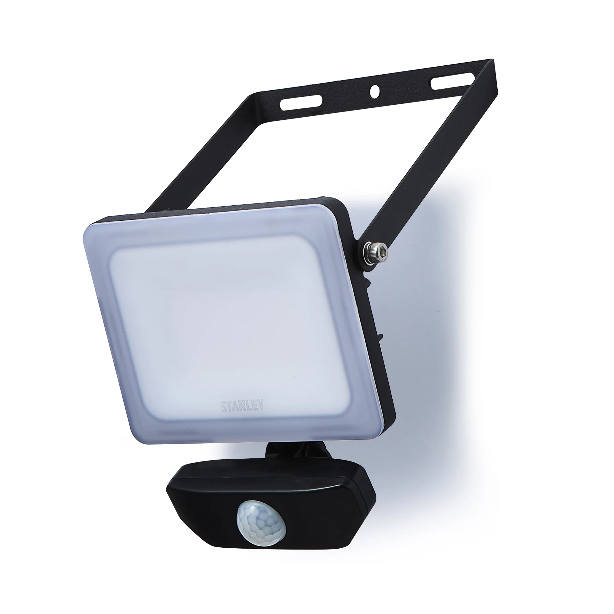 Stanley IK10 Black Mains-powered Cool Daylight LED PIR Slimline Floodlight 3300lm 4 Stanley IK10 Black Mains-powered Cool Daylight LED PIR Slimline Floodlight 3300lm - Image 2