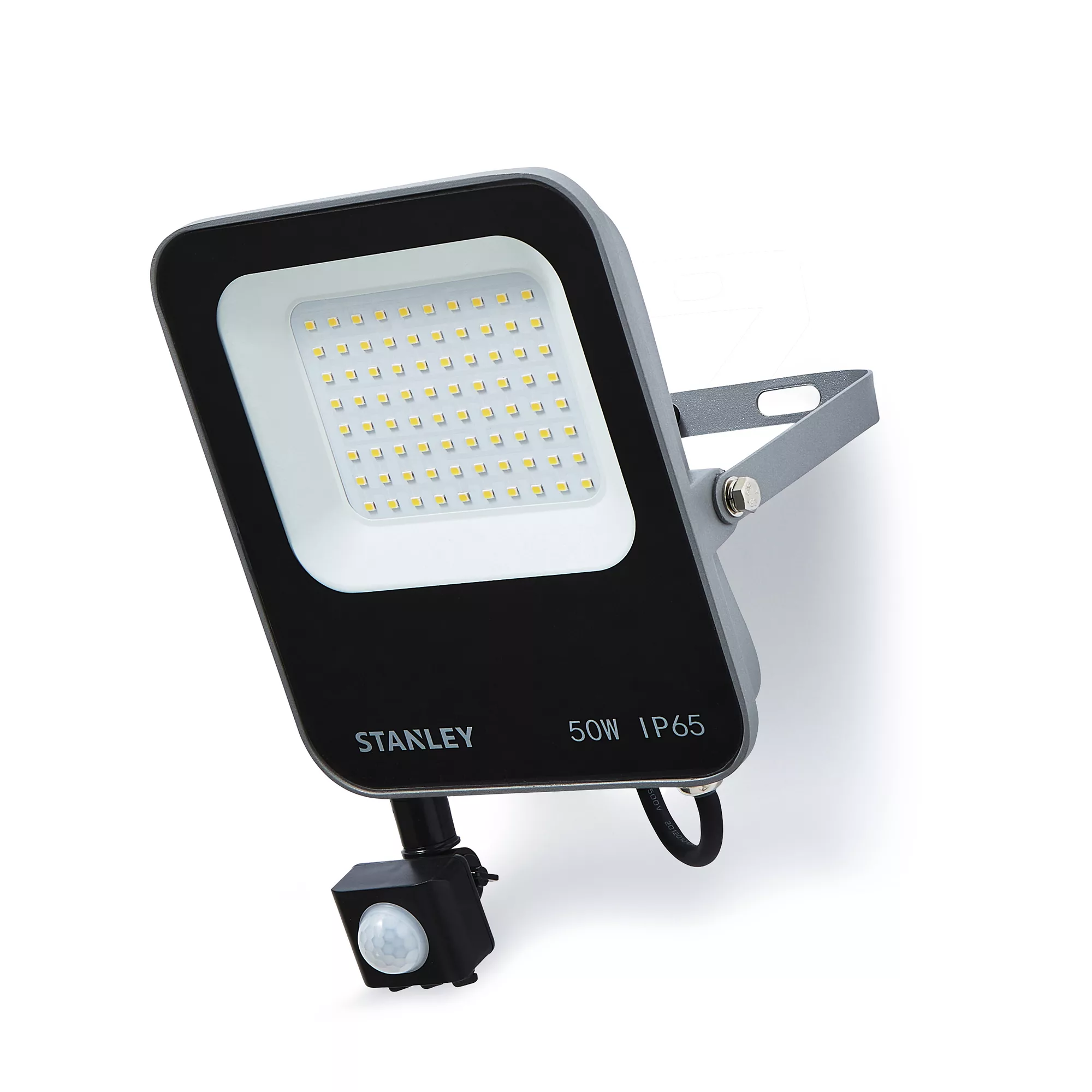 Stanley IK10 Black Mains-powered Cool Daylight LED PIR Slimline Floodlight 6600lm 5 Stanley IK10 Black Mains-powered Cool Daylight LED PIR Slimline Floodlight 6600lm - Image 3