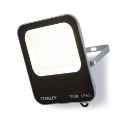 Stanley IK10 Black Mains-powered Cool Daylight LED Without Sensor Slimline Floodlight 16500lm