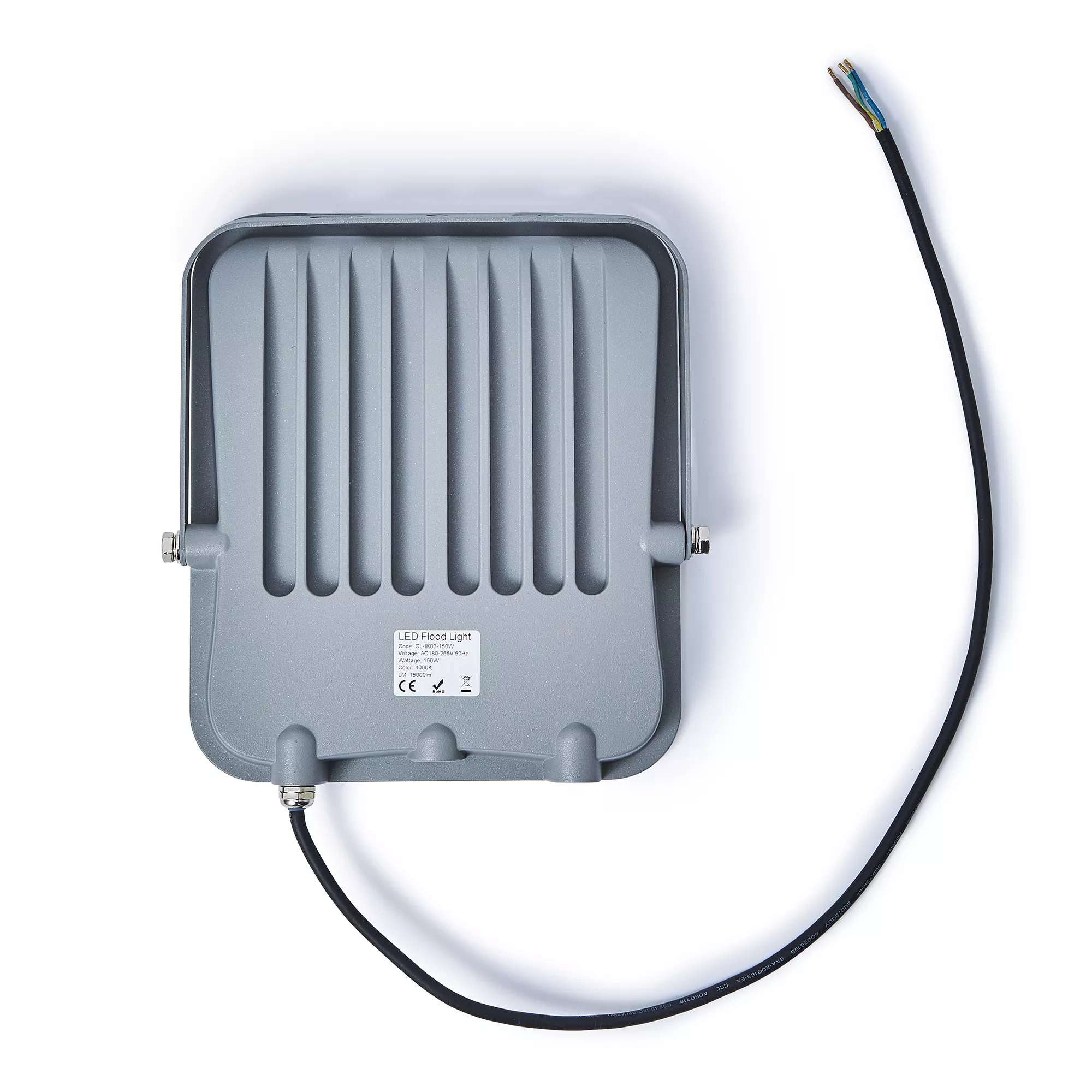 Stanley IK10 Black Mains-powered Cool Daylight LED Without Sensor Slimline Floodlight 16500lm 6 Stanley IK10 Black Mains-powered Cool Daylight LED Without Sensor Slimline Floodlight 16500lm - Image 4