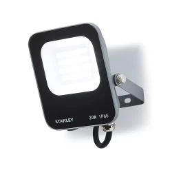 Stanley IK10 Black Mains-powered Cool Daylight LED Without Sensor Slimline Floodlight 2200lm