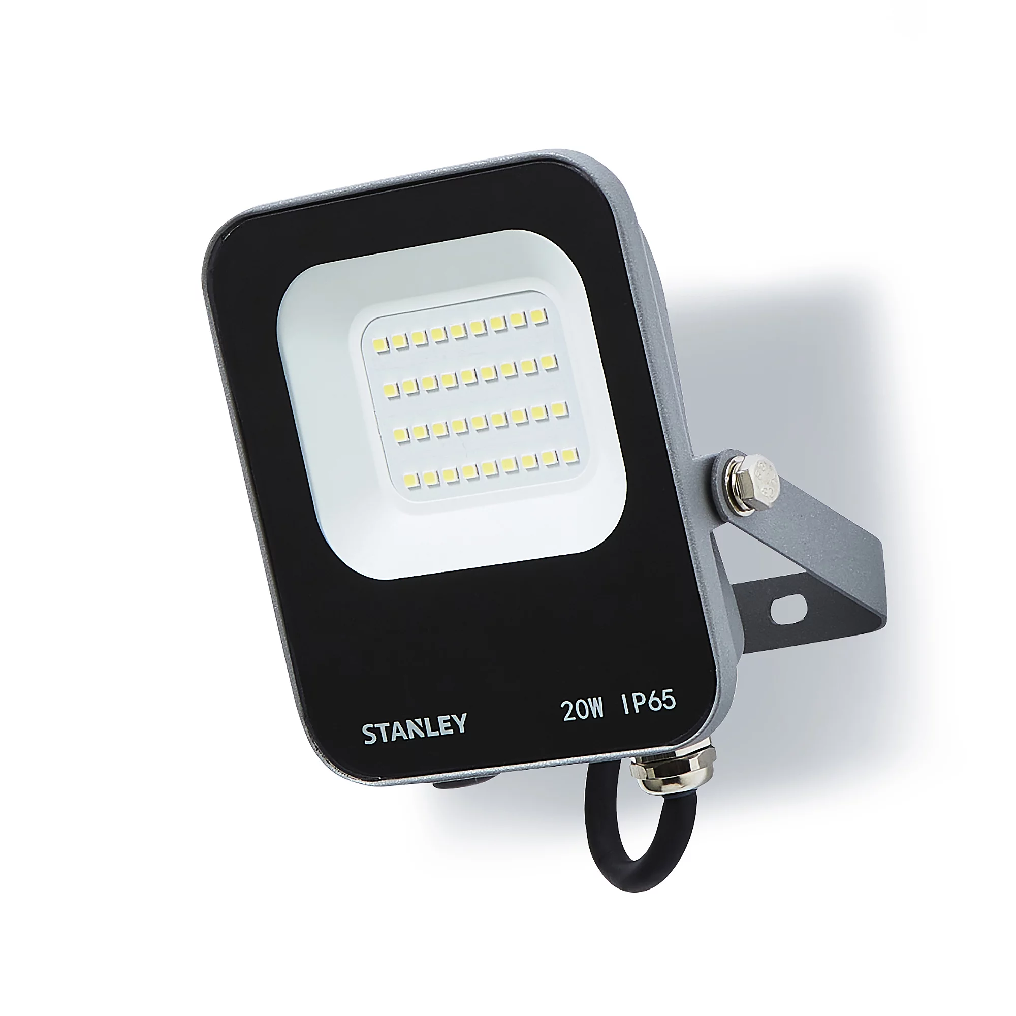 Stanley IK10 Black Mains-powered Cool Daylight LED Without Sensor Slimline Floodlight 2200lm 4 Stanley IK10 Black Mains-powered Cool Daylight LED Without Sensor Slimline Floodlight 2200lm - Image 2