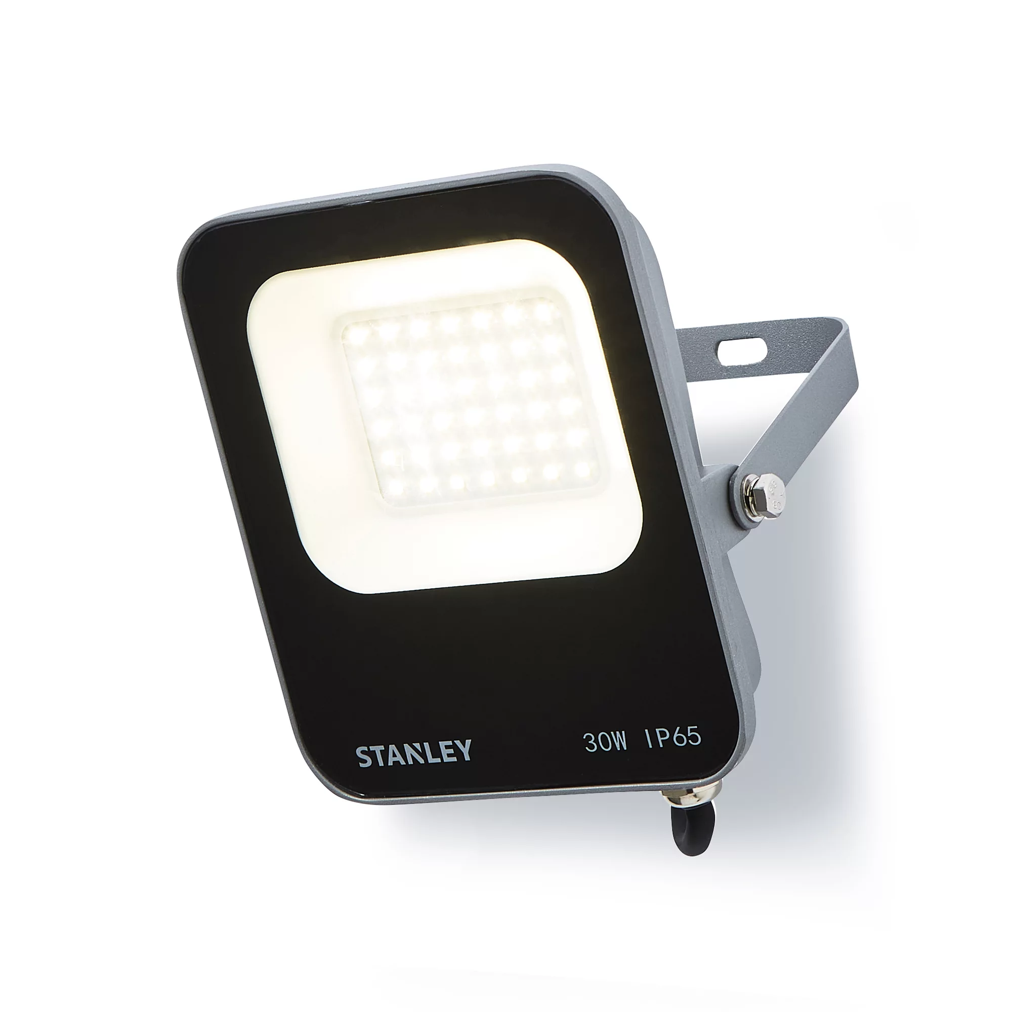 Stanley IK10 Black Mains-powered Cool Daylight LED Without Sensor Slimline Floodlight 3300lm 3 Stanley IK10 Black Mains-powered Cool Daylight LED Without Sensor Slimline Floodlight 3300lm
