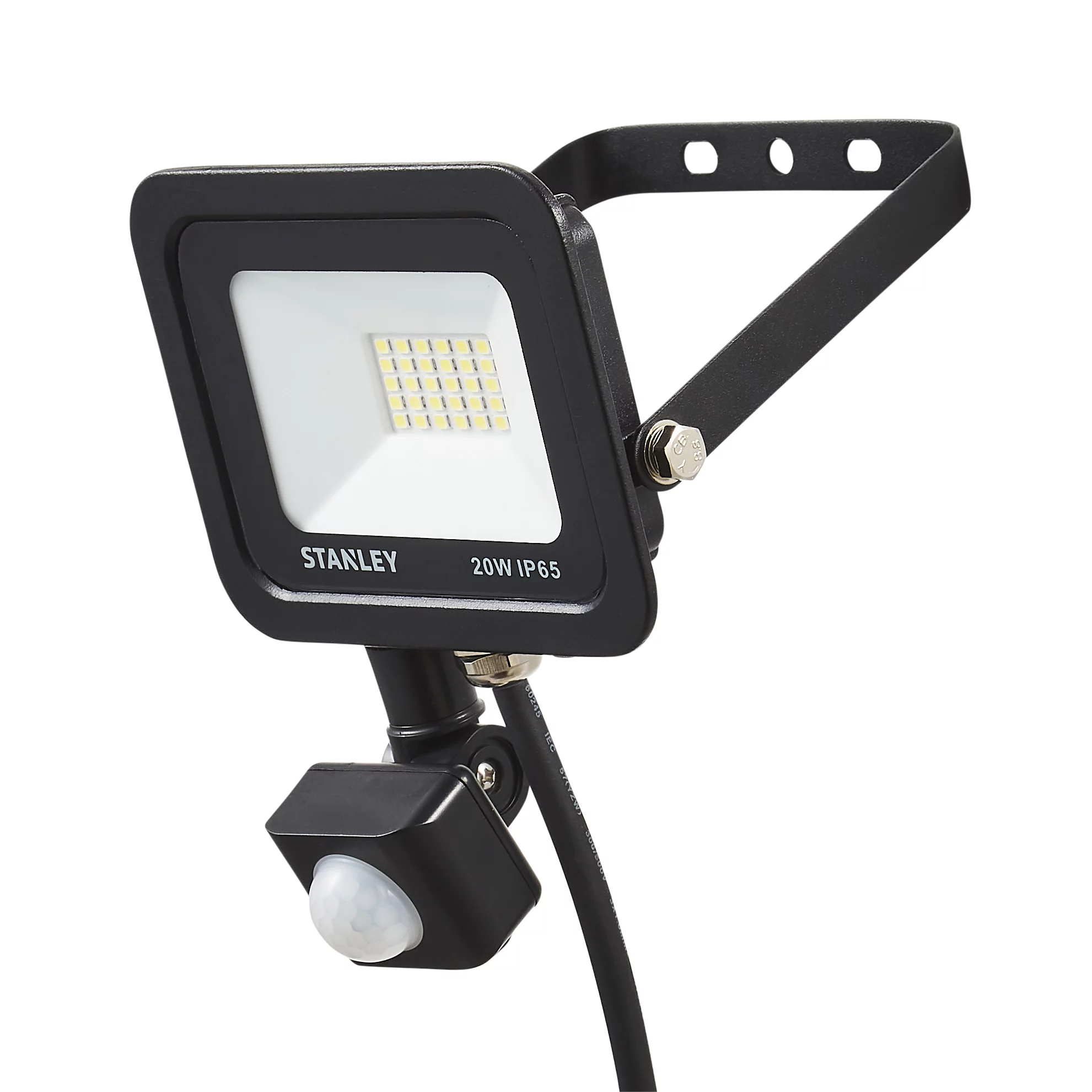 Stanley SXLS343604KBE Black Mains-powered Cool White Outdoor LED PIR Floodlight 1600lm 3 Stanley SXLS343604KBE Black Mains-powered Cool White Outdoor LED PIR Floodlight 1600lm