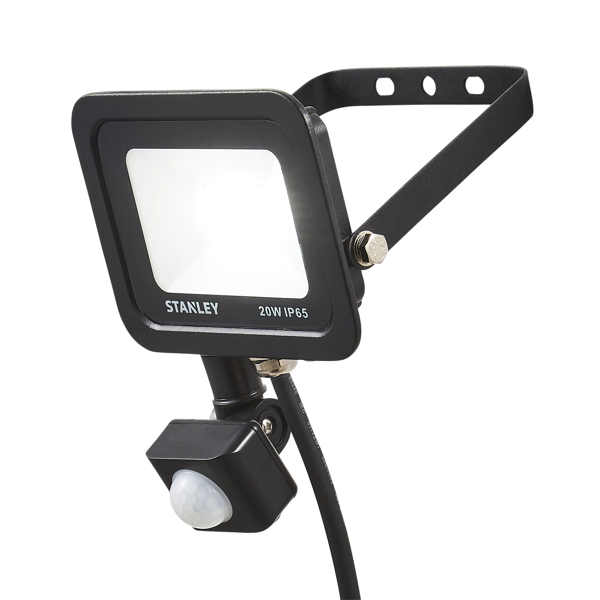 Stanley SXLS343604KBE Black Mains-powered Cool White Outdoor LED PIR Floodlight 1600lm 4 Stanley SXLS343604KBE Black Mains-powered Cool White Outdoor LED PIR Floodlight 1600lm - Image 2