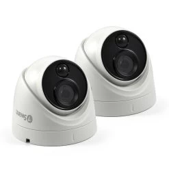 Swann 4K DVR Dome Wired Indoor & Outdoor Swivel & Tilt Smart IP Camera, Pack Of 2 In White