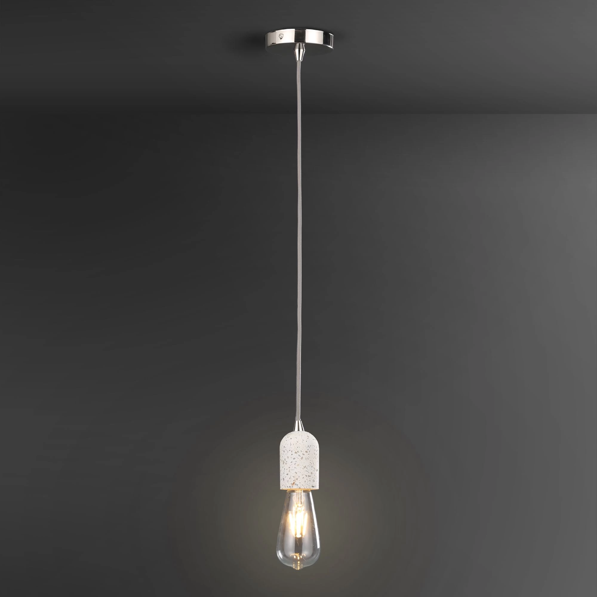 Terrazzo Pendant Grey & White Ceiling Light 3 Terrazzo Pendant Grey & White Ceiling Light