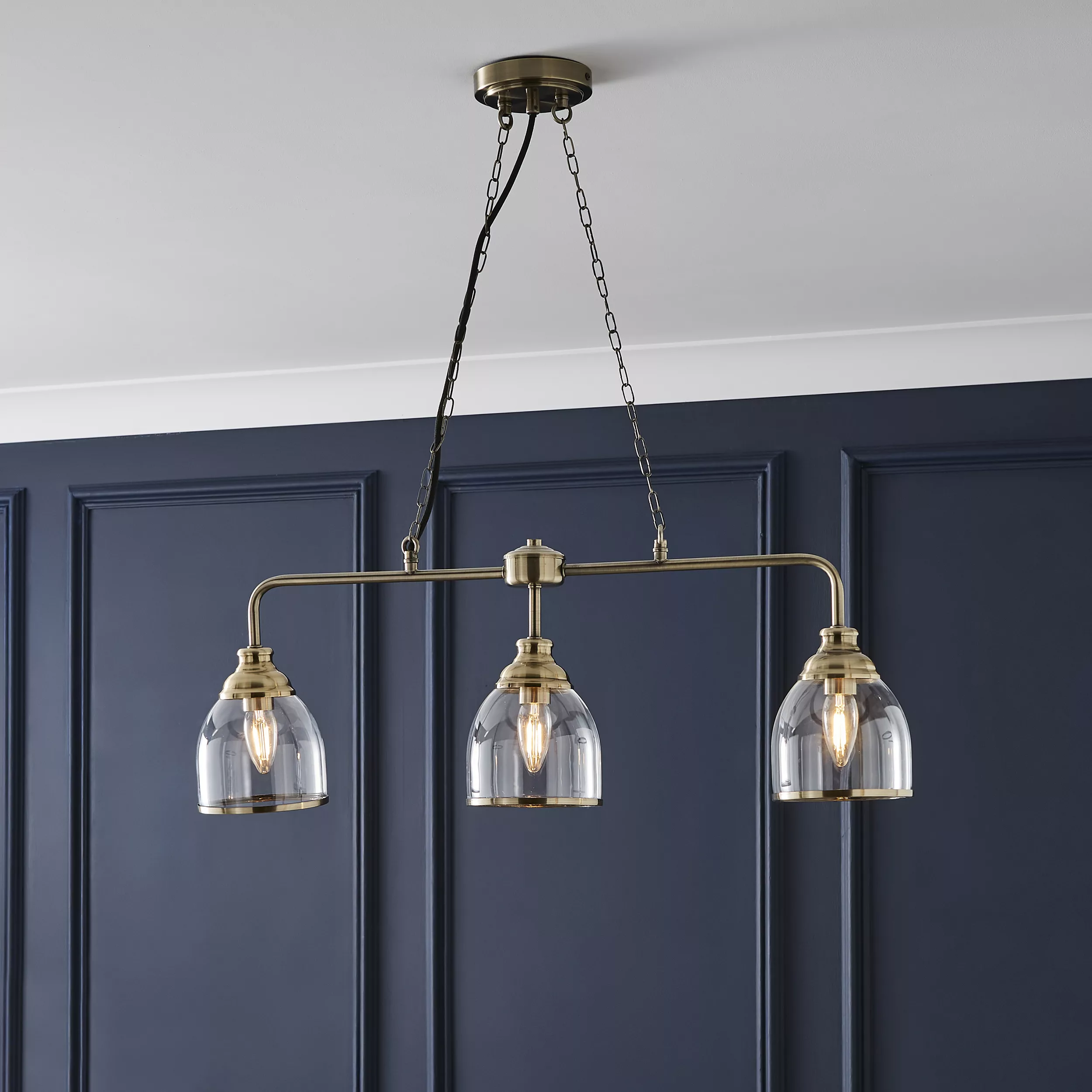 The Lighting Edit Catio Satin Antique Brass Antique Brass Effect 3 Lamp Pendant Ceiling Light, (Dia)730mm 3 The Lighting Edit Catio Satin Antique Brass Antique Brass Effect 3 Lamp Pendant Ceiling Light, (Dia)730mm