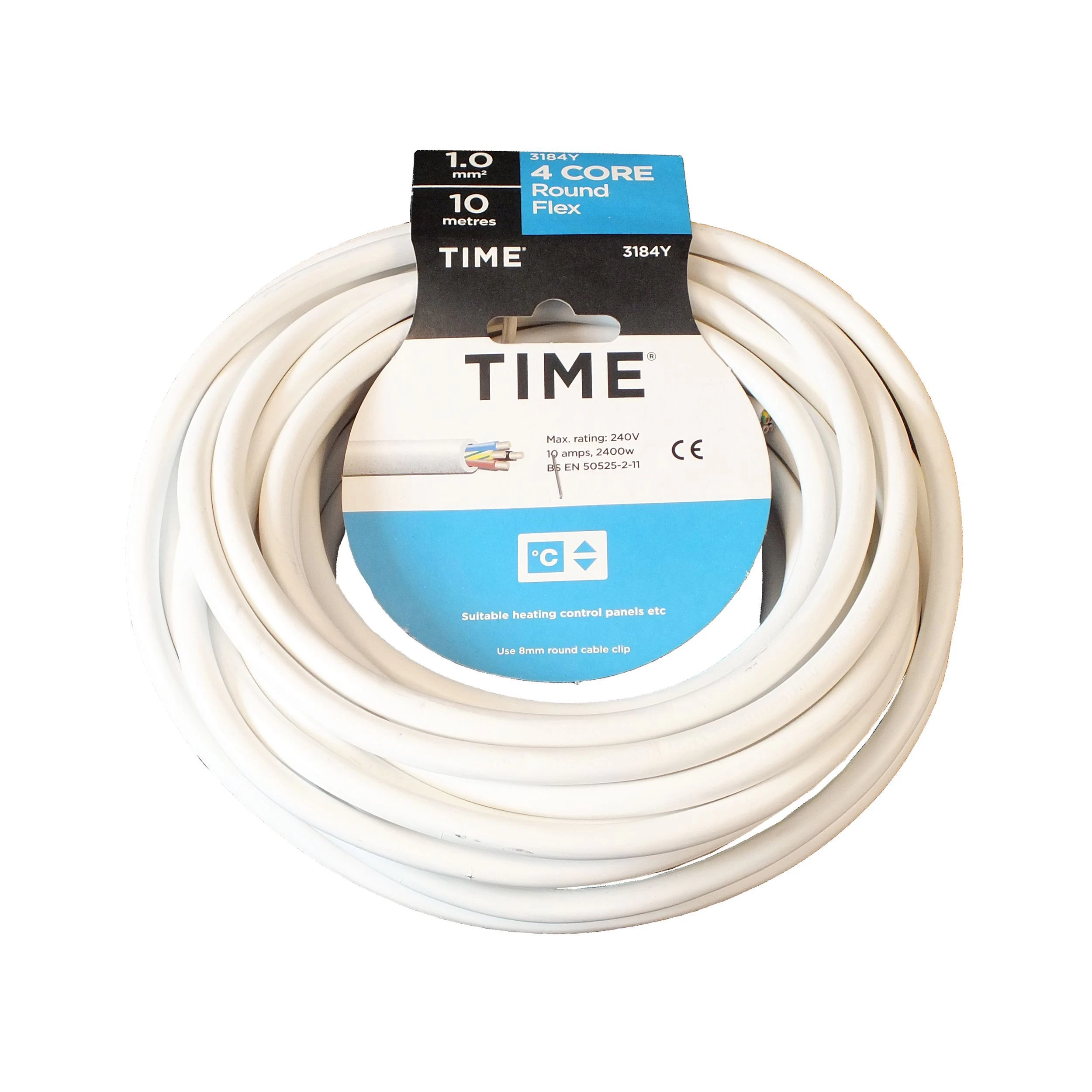 Time 3184Y White Cable 1mm² X 10m 3 Time 3184Y White Cable 1mm² X 10m