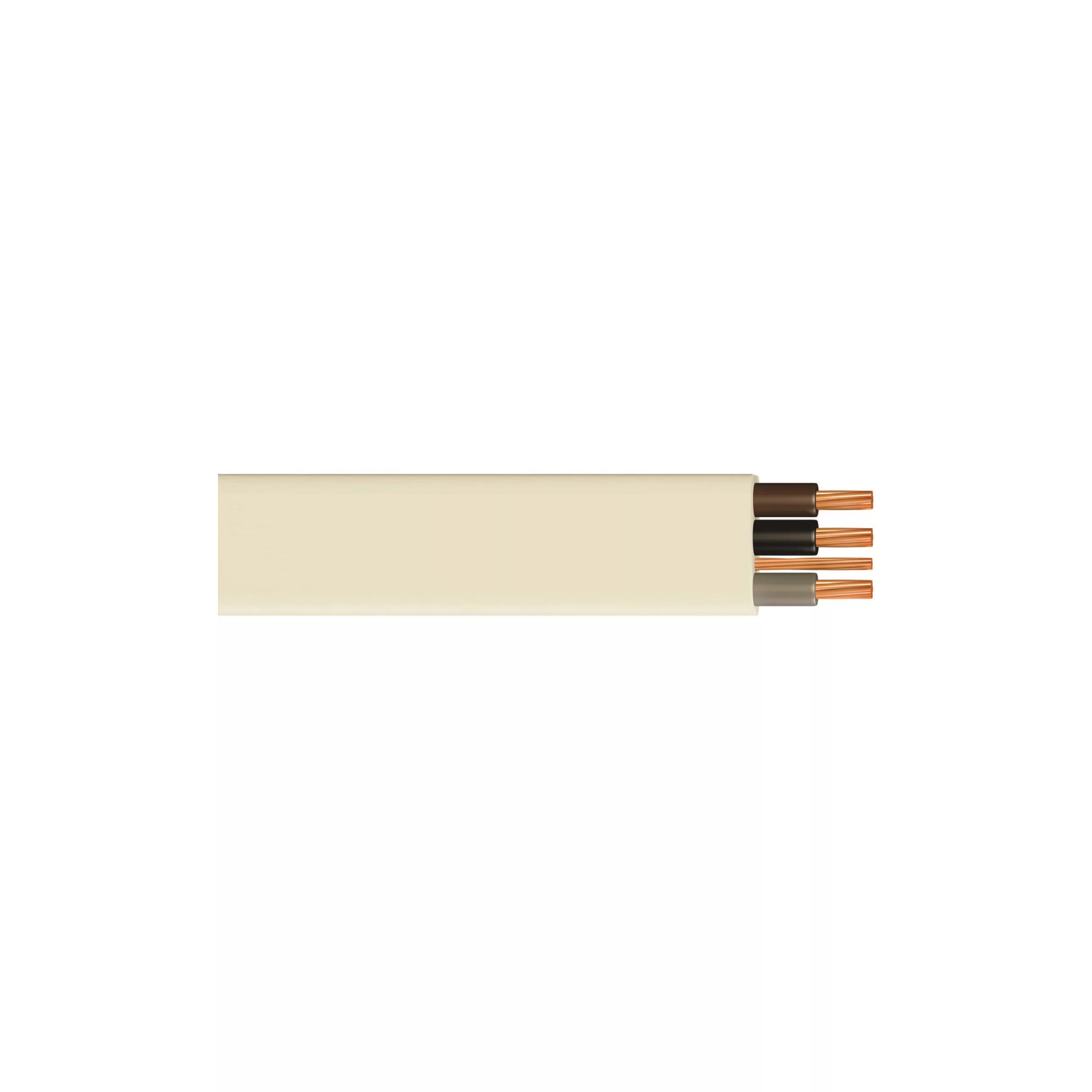 Time 6243B 1.5mm² White 3 Core & Earth Cable, 50m 3 Time 6243B 1.5mm² White 3 Core & Earth Cable, 50m