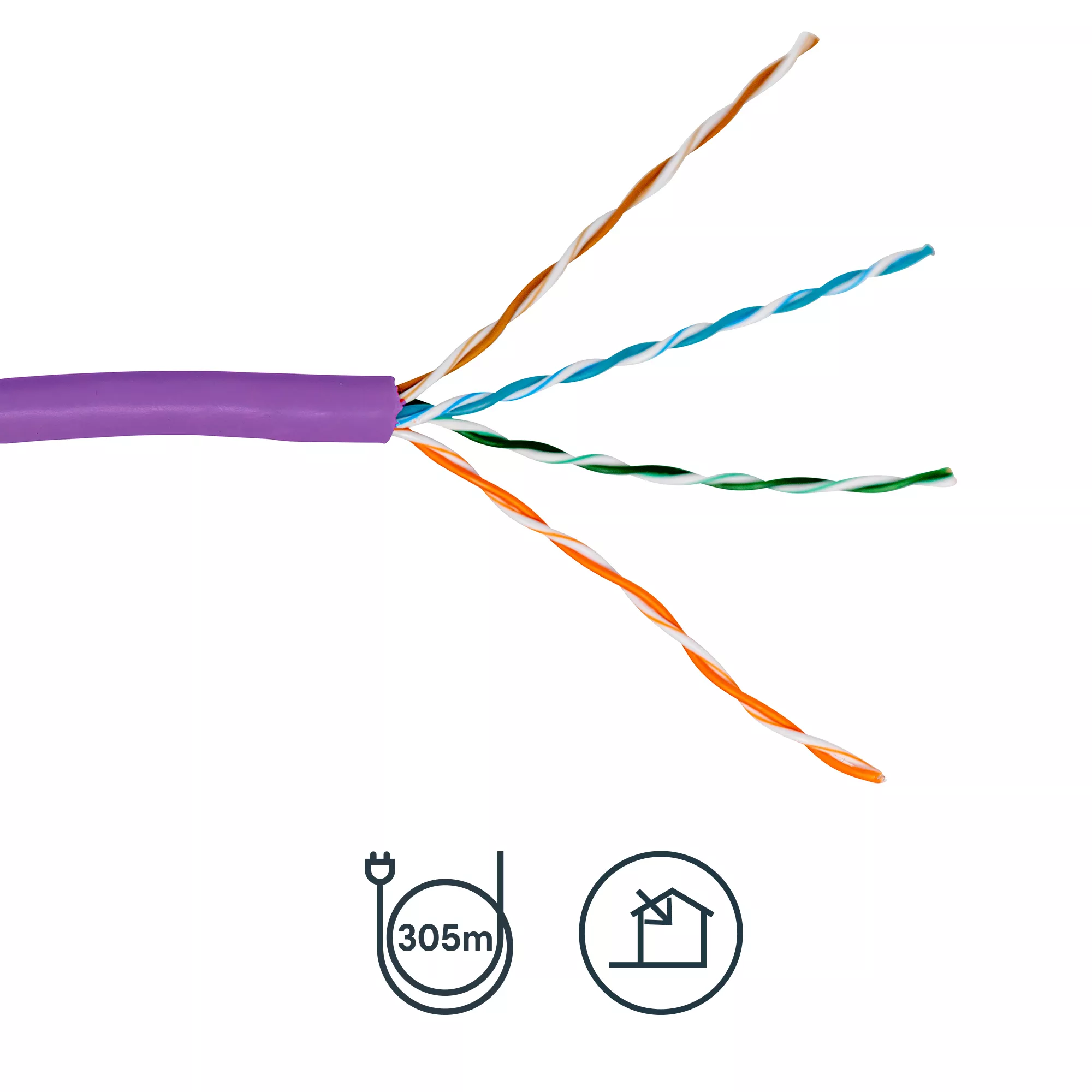 Time Cat 5e Purple Ethernet Cable, 305m 4 Time Cat 5e Purple Ethernet Cable, 305m - Image 2