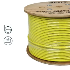 Time Cat 6a Yellow Ethernet Cable, 305m