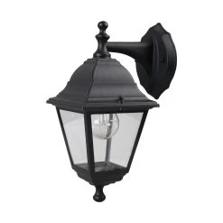 Varennes Fixed Matt Black Mains-powered Outdoor Wall Light