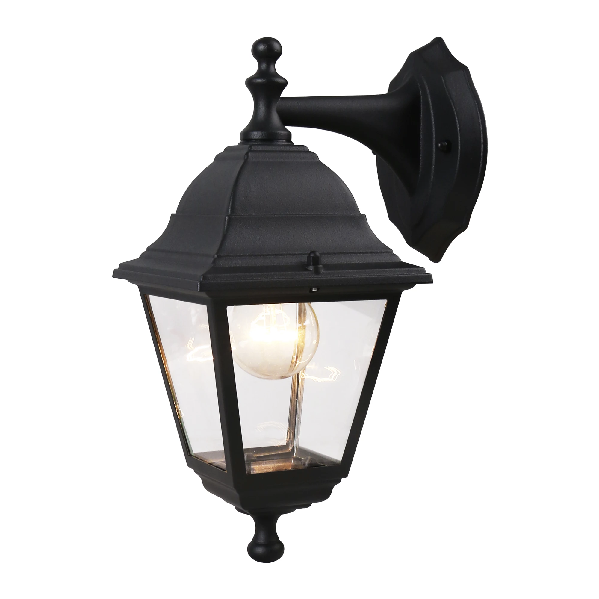 Varennes Fixed Matt Black Mains-powered Outdoor Wall Light 4 Varennes Fixed Matt Black Mains-powered Outdoor Wall Light - Image 2