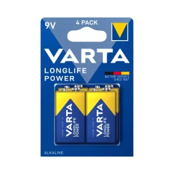Varta Longlife Power 9V Battery, Pack Of 4