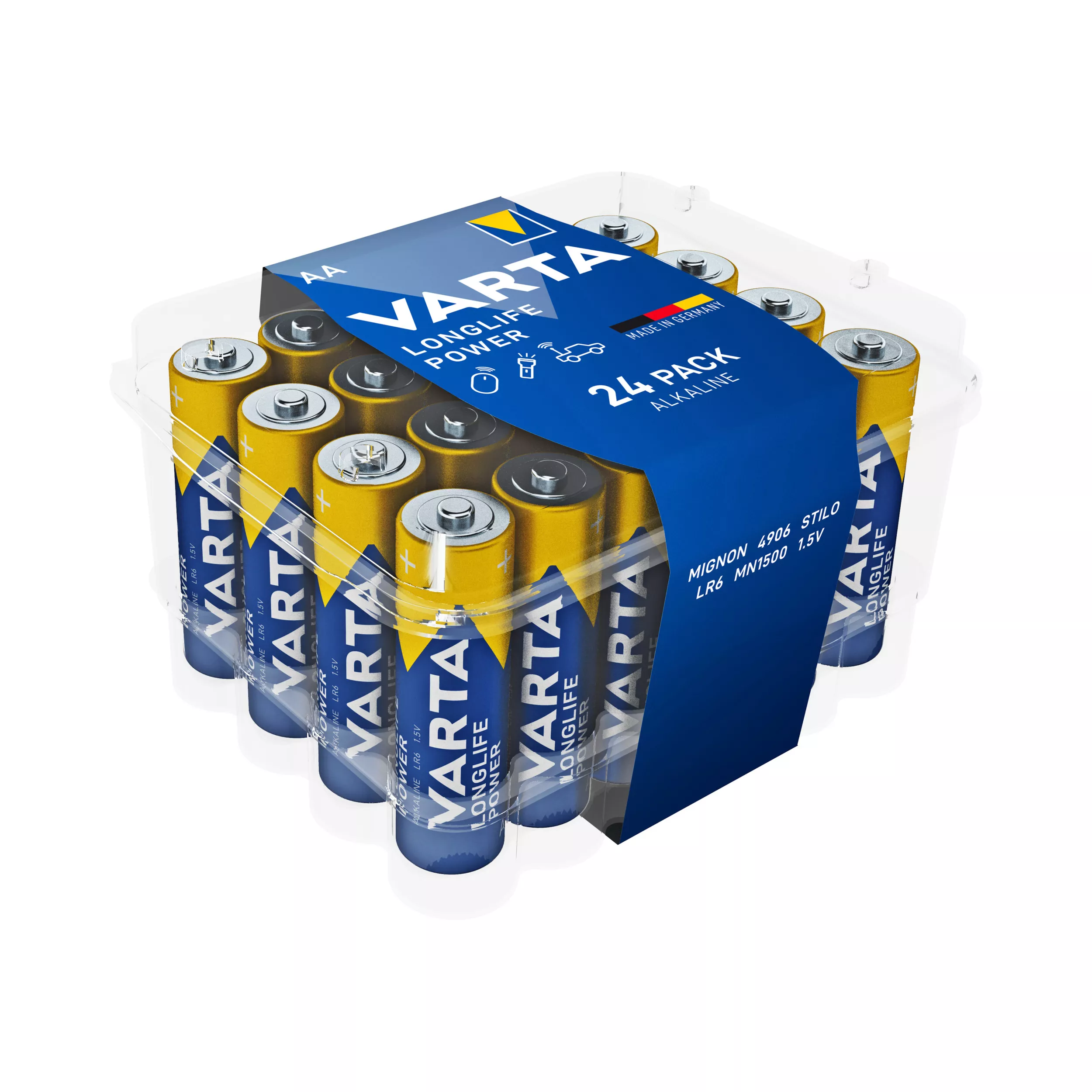 Varta Longlife Power AA Battery, Pack Of 24 3 Varta Longlife Power AA Battery, Pack Of 24