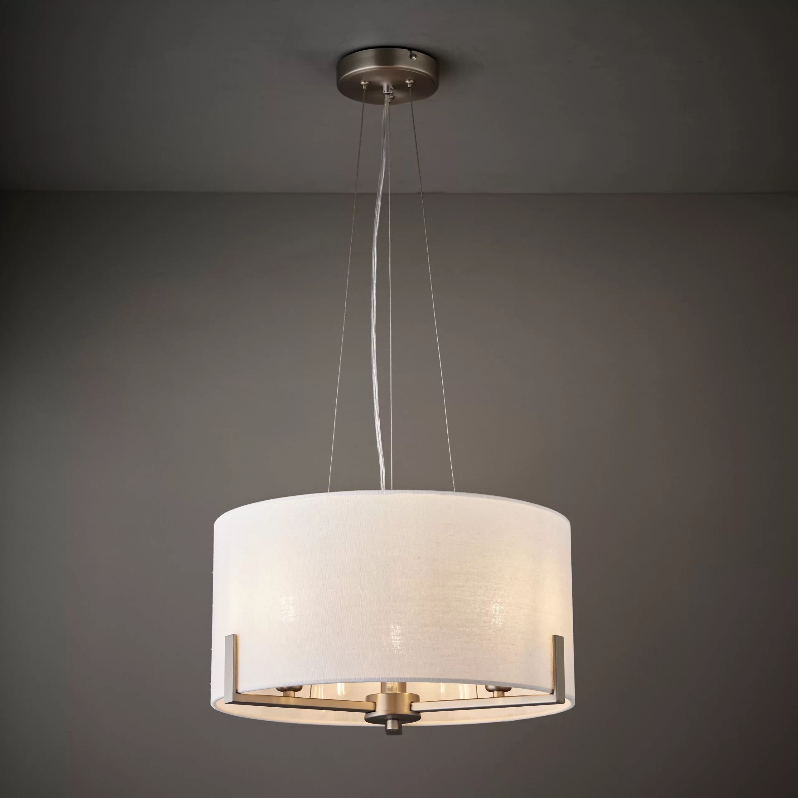 Westbourne Pendant Matt Nickel Effect 3 Lamp Ceiling Light 3 Westbourne Pendant Matt Nickel Effect 3 Lamp Ceiling Light