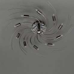 Yarrow Spiral Black Chrome Effect 10 Lamp Ceiling Light 7 Yarrow Spiral Black Chrome Effect 10 Lamp Ceiling Light -Professional Electrical Lighting Store yarrow spiral black chrome effect 10 lamp ceiling light5020024514333 03bq