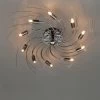 Yarrow Spiral Black Chrome Effect 10 Lamp Ceiling Light 2 Yarrow Spiral Black Chrome Effect 10 Lamp Ceiling Light -Professional Electrical Lighting Store yarrow spiral black chrome effect 10 lamp ceiling light5020024514333 04bq