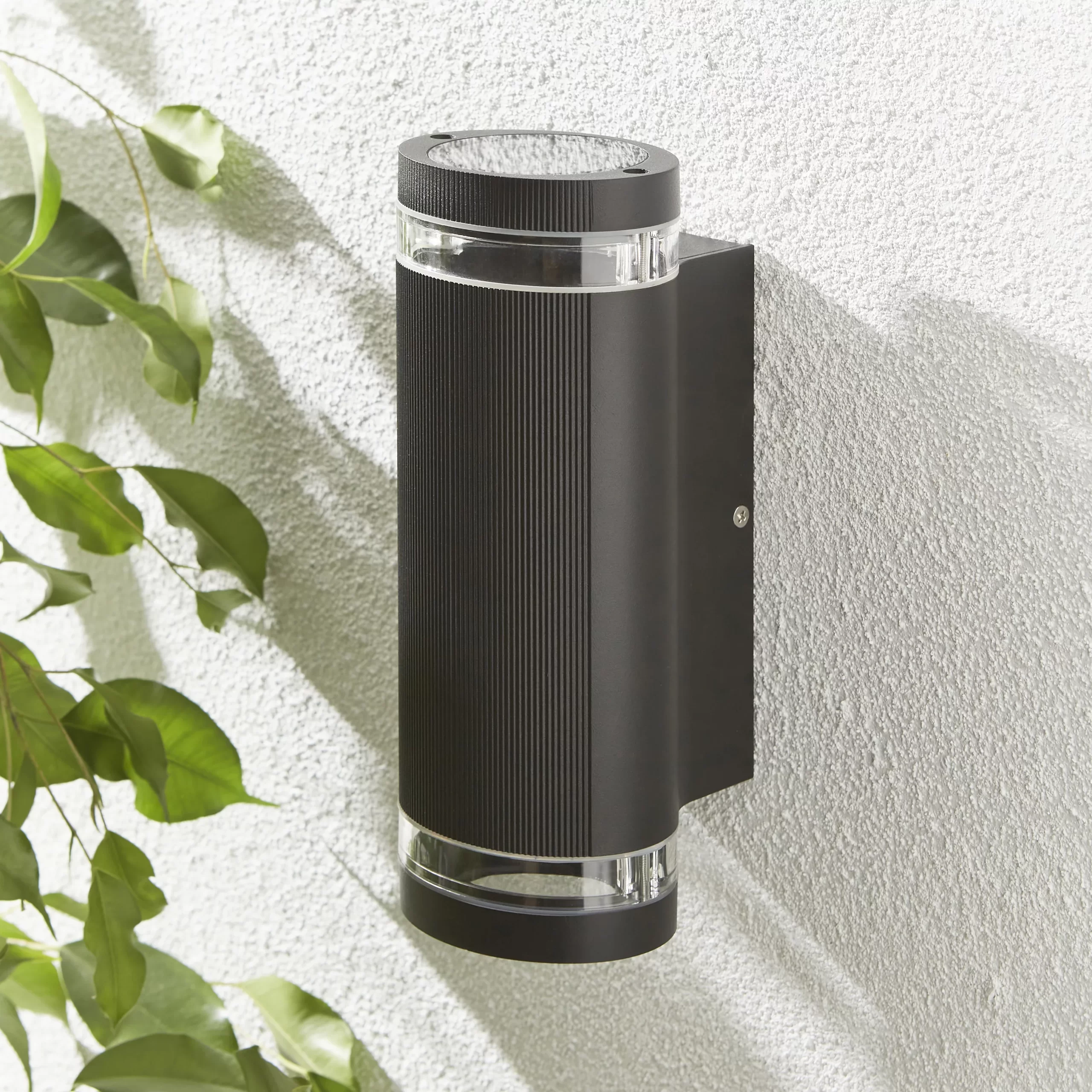 Zinc Ballini Fixed Matt Black Mains-powered LED Outdoor ON/OFF Wall Light (Dia)9cm 4 Zinc Ballini Fixed Matt Black Mains-powered LED Outdoor ON/OFF Wall Light (Dia)9cm - Image 2