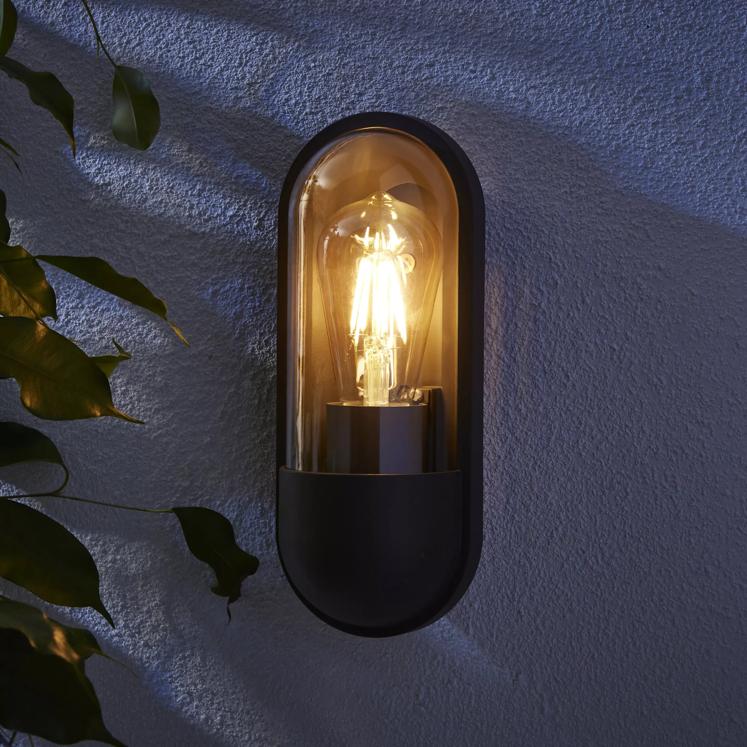 Zinc Kerry Fixed Matt Anthracite Mains-powered Outdoor ON/OFF Wall Light (Dia)10cm 3 Zinc Kerry Fixed Matt Anthracite Mains-powered Outdoor ON/OFF Wall Light (Dia)10cm